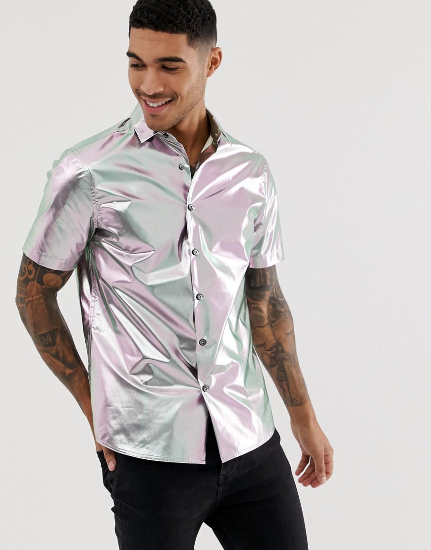 camisa metalizada