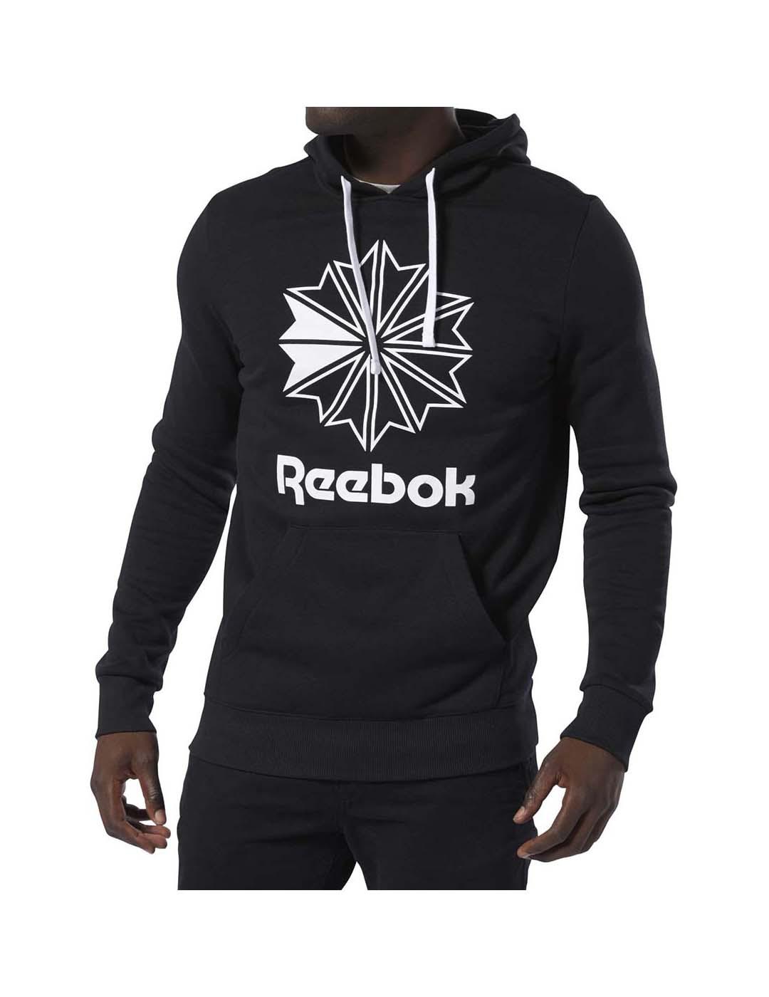 sudadera reebok hombre negro