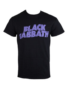 Camiseta metalica de los hombres Black Sabbath - Logotipo ondulado - ROCK OFF - BSTS04MB