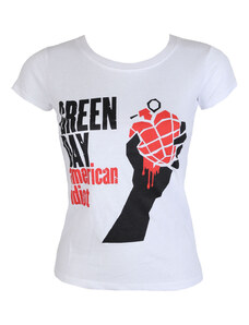 Camiseta metalica De las mujeres Green Day - idiota americano - ROCK OFF - GDTSW12LW