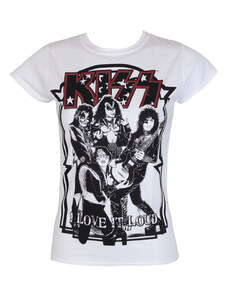 Camiseta de mujer KISS - Amo es ruidoso - HYBRIS - ER-5-KISS006-H70-8-WH