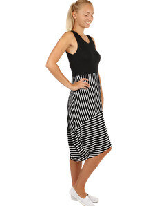 Glara Long summer dress with stripes