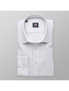 Willsoor Los hombres clásicos camisa Londres (altura 176-182) 8361 en gris colorear con ajustando 2W Más