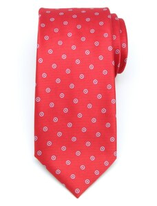 Willsoor Rojo hombre punteado corbata clásica (patrón 1307) 8462