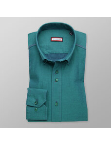 Willsoor Camisa Slim Fit (Altura 176-182) Color Verde Para Hombre 8489