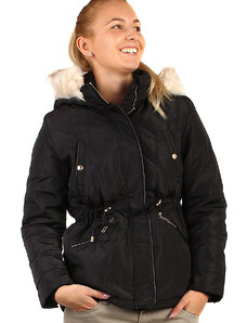 Glara Women's winter parka with furry hood oversize
