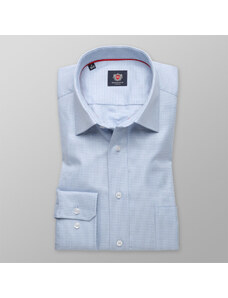 Willsoor Camisa Slim Fit London (Altura 176-182) Color Azul Con Estampado Pepito Para Hombre 8587