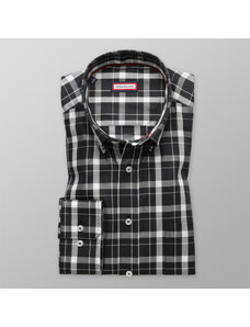 Willsoor Los hombres clásicos camisa (altura 176-182) 8664 en negro colorear con comprobado