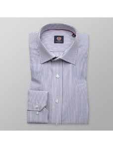 Willsoor Camisa Slim Fit London (Altura 176-182) Color Blanco Con Patrón De Rayas Para Hombre 8715