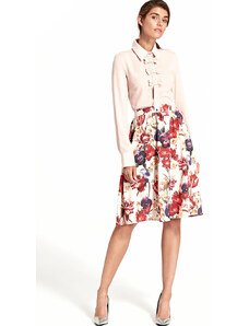 Glara Half-round skirt with floral print