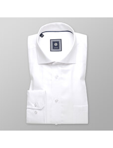 Willsoor Camisa London en blanco con estampado liso (altura 176-182 188-194) 10215