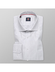 Willsoor Camisa London (Altura 176-182) Color Blanco Con Patrón De Cuadros Para Hombre 10231