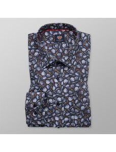 Willsoor Camisa London con impresión de corbatas (altura 176-182) 10241
