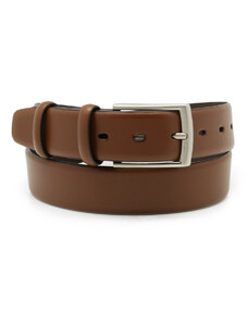 Willsoor Cinturón de piel para hombre en marrón 10261