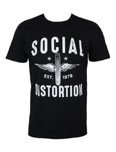 Camiseta metalica de los hombres Social Distortion - CON ALAS RUEDA - PLASTIC HEAD - PH10167