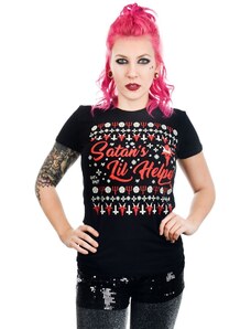 Camiseta gótica y punk De las mujeres - EL MAL AYUDANTE DE SATANÁS MUÑECA DE NAVIDAD - TOO FAST - WTBD-R-HEL