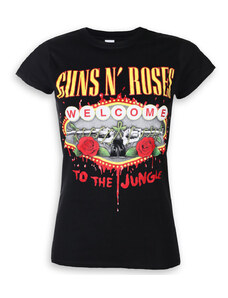 Camiseta metalica De las mujeres Guns N' Roses - Bienvenidos To La jungla - ROCK OFF - GNRTS28LB