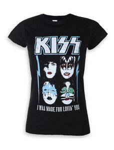 Camiseta metalica De las mujeres Kiss - hecho para amar' Tú - ROCK OFF - KISSTS09LB