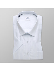 Willsoor Camisa clásica en blanco con estampado de rayas (altura 176-182) 10502