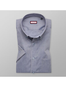Willsoor Camisa Slim Fit (Altura 176-182) Color Gris Con Estampado Liso Para Hombre 10565