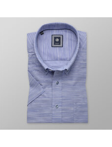 Willsoor Camisa clásica en azul claro con rayas (altura 176-182) 10763