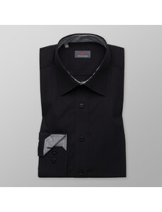 Willsoor Camisa Slim Fit en color negro (altura 176-182) 10825