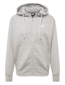 Nike Sportswear Sudadera con cremallera 'Club Fleece' gris moteado / blanco