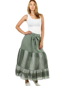 Glara Women's long summer skirt with ethno pattern
