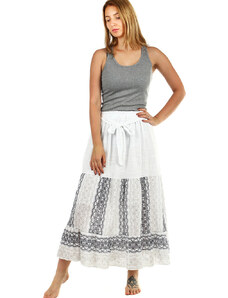 Glara Women's long summer skirt with ethno pattern
