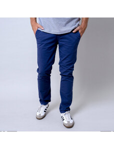 Willsoor Pantalones Chinos para hombres en azul (altura 176-182) 10967