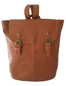Glara Ladies monochrome genuine leather backpack