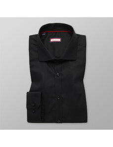 Willsoor Camisa Extra Slim Fit en negro (altura 176-182) 11065