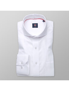 Willsoor Camisa clásica color blanco para hombre 11376