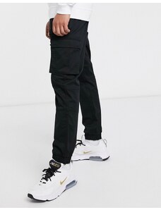 Pantalones cargo de corte slim con bajos ajustados en negro de Only & Sons