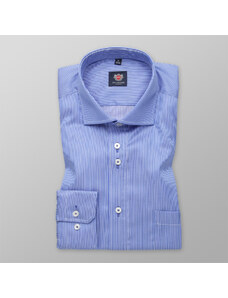 Willsoor Camisa London (Altura 176-182) Color Azul Con Patron De Rayas Color Blanco Para Hombre 4419