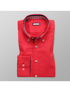 Willsoor Camisa Slim Fit (Altura 176-182) Color Rojo Para Hombre 4539