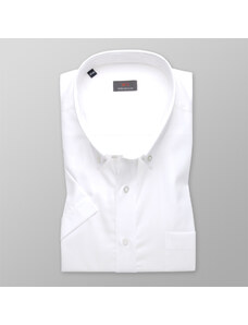 Willsoor Camisa de hombre WR clásico con manga corta en blanco color (altura 176-182) 5055
