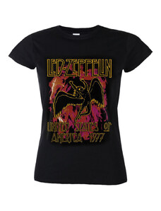 Camiseta metalera para mujeres Led Zeppelin - Black Flames - NNM - RTLZEGSBBLA