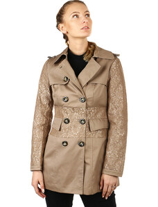 Glara Women's trench coat with lace details