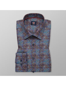 Willsoor Camisa para hombre clásica con vistoso patrón floral 11736