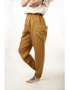 Glara Wide linen pants with large pockets excellent quality