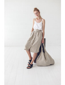 Glara Linen drawstring midi skirt excellent quality