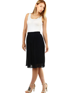 Glara Women's pleated skirt with elastic waist