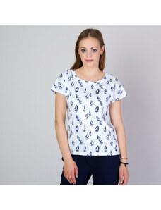 Willsoor Camiseta de mujer con estampado de veleros 11789