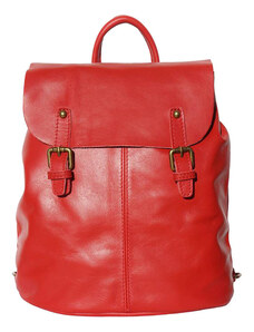 Glara Ladies genuine leather monochrome backpack