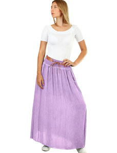 Glara Romantic long skirt with belt