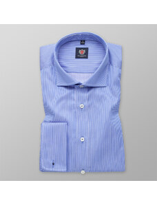 Willsoor Camisa London (Altura 176-182) Color Azul Con Patron De Rayas Color Blanco Para Hombre 4418