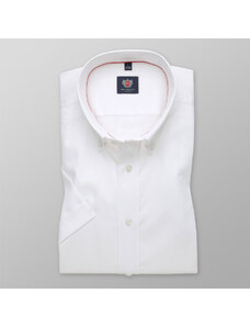 Willsoor Camisa London Slim Fit (Altura 176-182) Color Blanco Con Manga Corta Para Hombre 4795