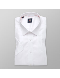 Willsoor Camisa London Slim Fit (Altura 176-182) Color Blanco Con Manga Corta Para Hombre 4796