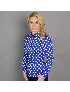 Camisa de mujer Willsoor 6642 en azul colorear con fórmula Cuidado facil